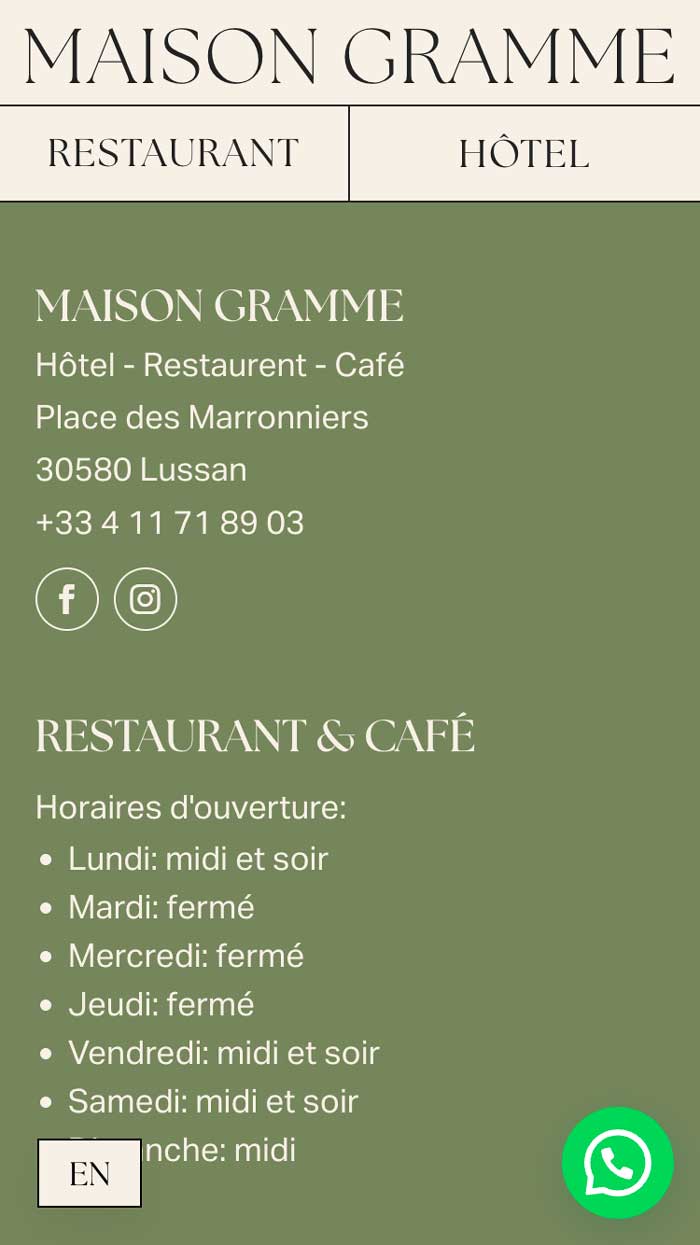 Site web bilingue de réservation en ligne à Lussan, Uzès, Barjac